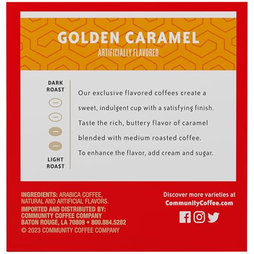 Image of Community Coffee Caramel Cookie Butter Flavored 12 Count, Medium Roast, Keurig K-Cup Coffee Pods, 12 Count (Pack of 1)