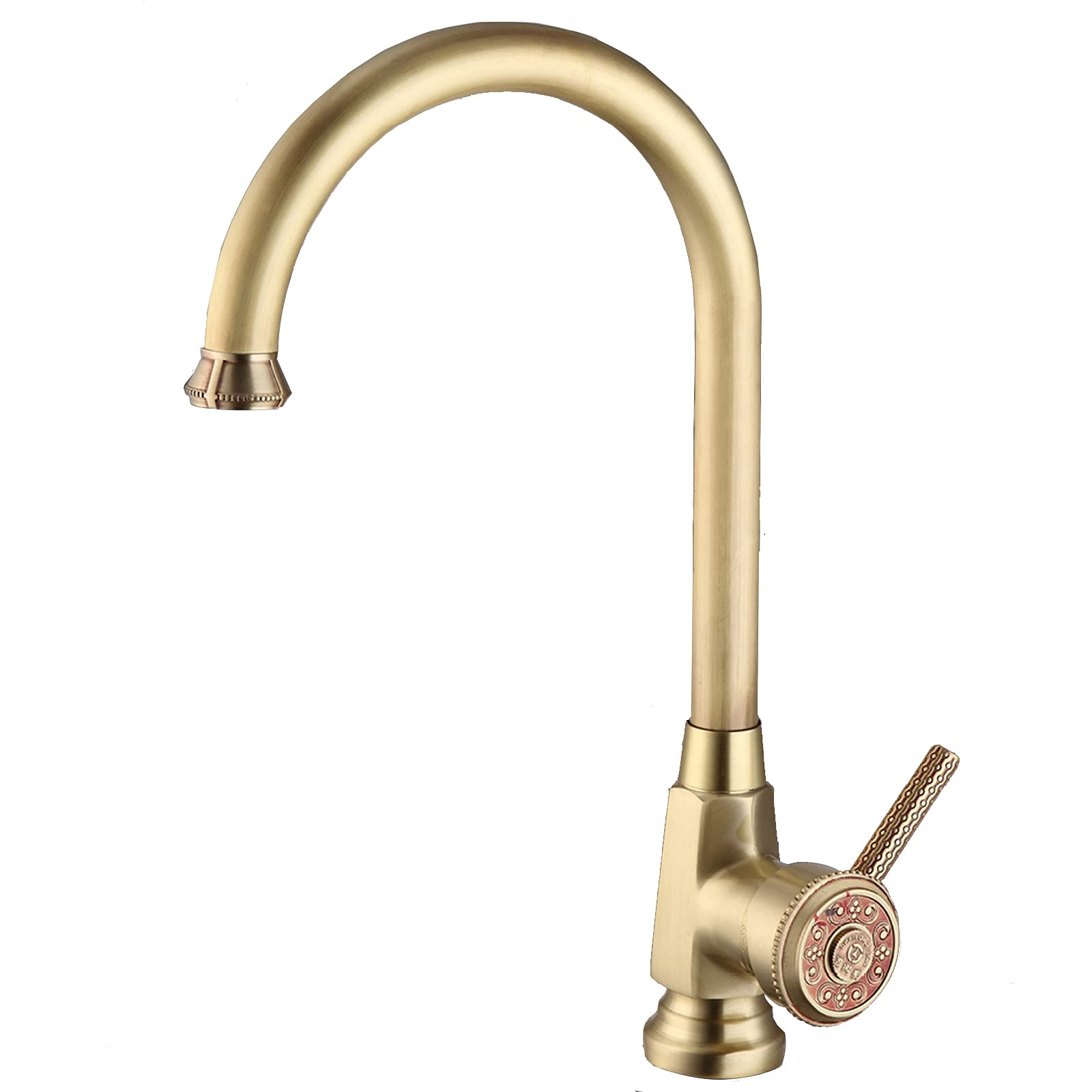 Robinet de salle de bain rétro mitigeur lavabo eau chaude froide orientable