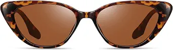 Trendy Small Narrow Cat Eye Sunglasses for Women 90s Retro F7514
