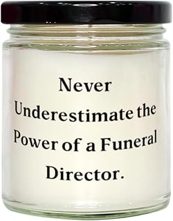 Funny Funeral Director Gifts, Never Underestimate The Power, Funeral Director Scent Candle from Coworkers, Gifts for Coworkers, Scented Candles, New Scent, Candle Gift, Scented Candle