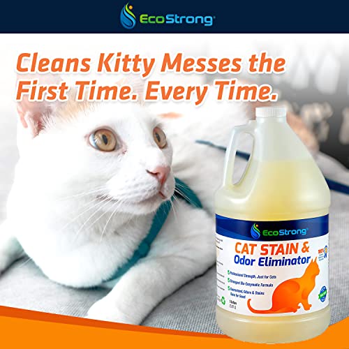 Cat Stain And Odor Remover| Enzyme Urine Odor Neutralizer - Stain Remover for Carpet, Litter Boxes, Bedding, and Laundry [Citrus Scent Gallon Value Size] - Thumbnail 4