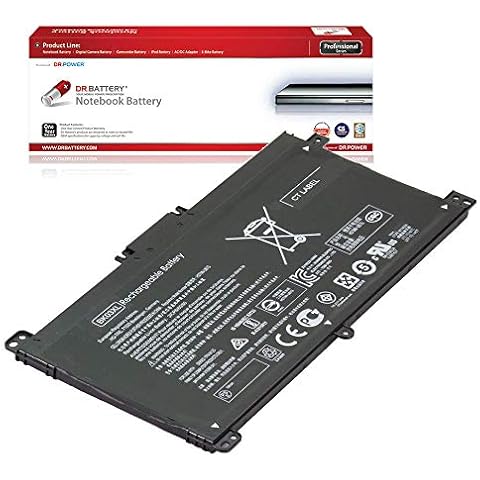 DR. BATTERY Laptop Battery for HP BK03XL Pavilion x360 14-ba000 14-ba100 916366-421 916366-541 916811-855 HSTNN-LB7S HSTNN-UB7G TPN-W125 14-ba055sa 14-ba095sa 14-ba151sa [11.55V/3470mAh/41.7Wh] Cover