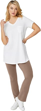 ellos Plus Size Cotton Spandex Bootcut Leggings