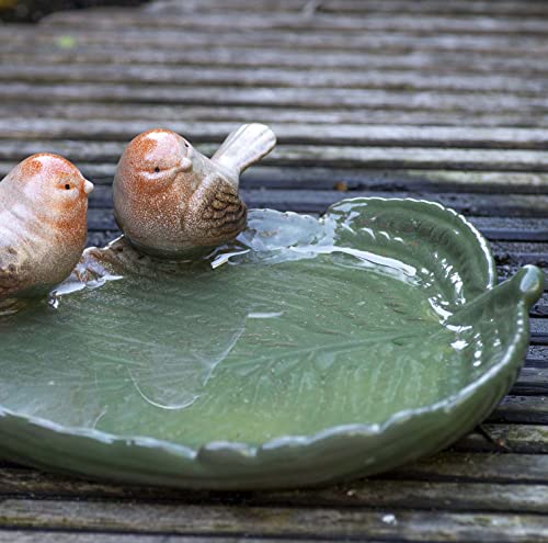 Esschert Design Birds On Leaf Bird Bath, Ceramic, (Fb561) #TOP1