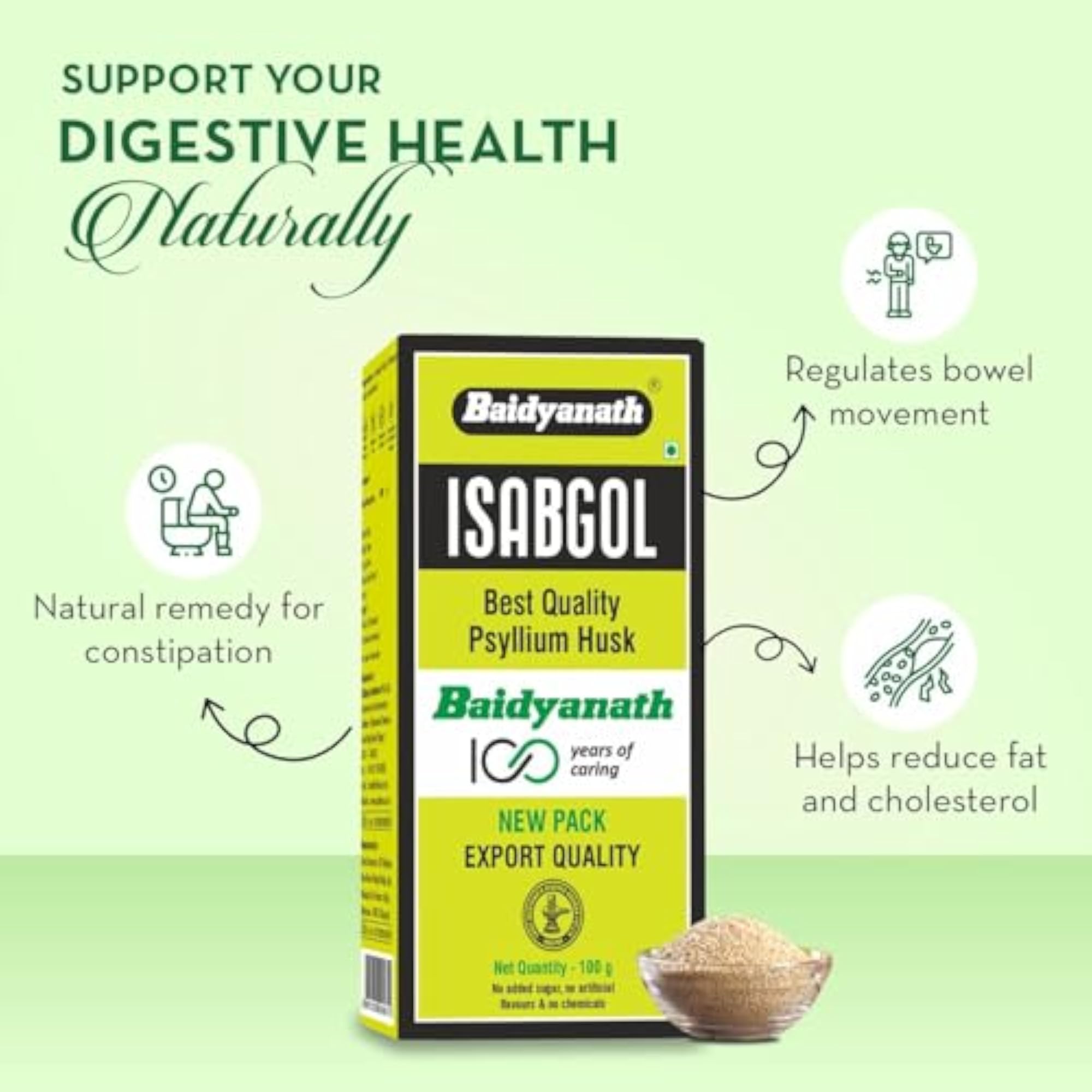 Isabgol - Psyllium Husk, 100 grams (Pack Of 2)