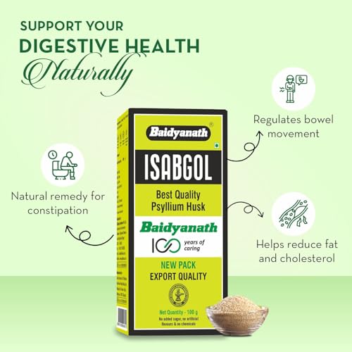 Image of Baidyanath Asli Ayurved Isabgol (Psyllium Husk Powder) 200 g + 100 g Combo | Natural Source of Dietary Fiber | Supports Digestive Health | No Added Sugar