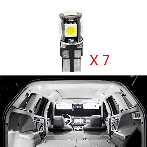 for 2008 3008 301 307 308 408 Super Bright LED Interior Lights Source Car Lamp Replacement Bulbs White Pack of 7