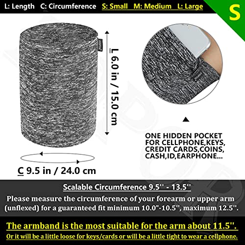 Small Armband For Cellphone Keys Earphone Airpod With Hidden Pocket, Phone Protective Arm Sleeve Strap Pouch Holder Pocket For Training Jumping Exercise Workout Climbing For Iphone Samsung Pixel #TOP2