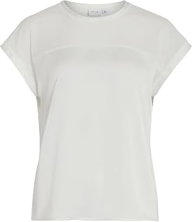 Vila Female Oberteil mit kurzen Ärmeln VIELLETTE Mesh
