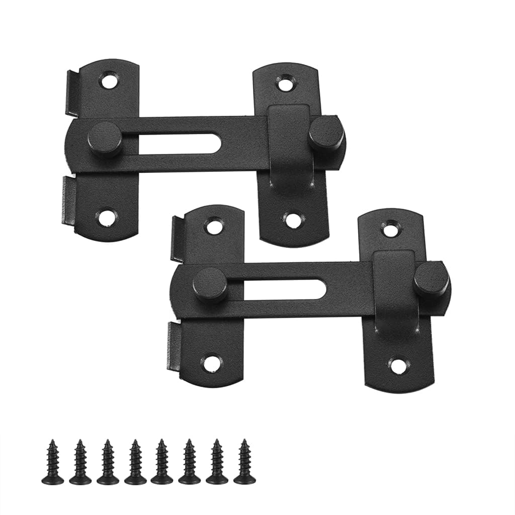 Black Flip Barn Door Lock Latches | Stainless Steel Gate Latch,Suitable for Sliding Door,Garden Gates,Wine-image-33