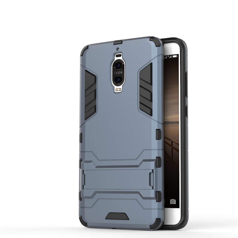 Funda Huawei Honor 9, MHHQ 2in1 Armadura Combinación A Prueba de Choques Heavy Duty Escudo Cáscara Dura PC + Suave TPU Silicona Rubber Case Cover con soporte para Huawei Honor 9 -Black Plus Gray — view 14