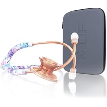 MDF Monet RoseGold MD One Epoch Lightweight Titanium Stethoscope, Adult, Monet Tube, RoseGold Chestpieces-Headset, MDF777TMORG+ Travel Case