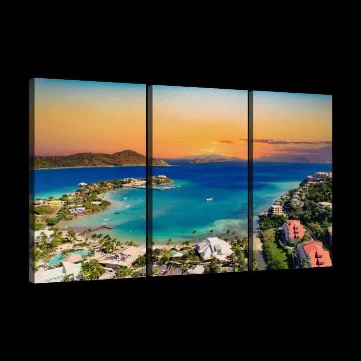 Toile St. Thomas US Virgin Islands pour salon chic et moderne