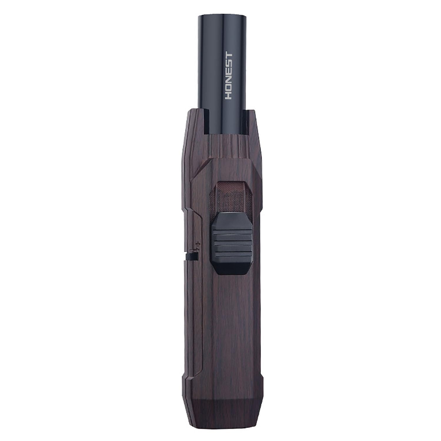 Antorcha de Cocina Portátil Encendedor a Prueba de Viento Llama Tipo Soplete Ajustable Butano Recargable para Velas Barbacoa Cocinar Hornear Acampar Soldar DIY,Brown