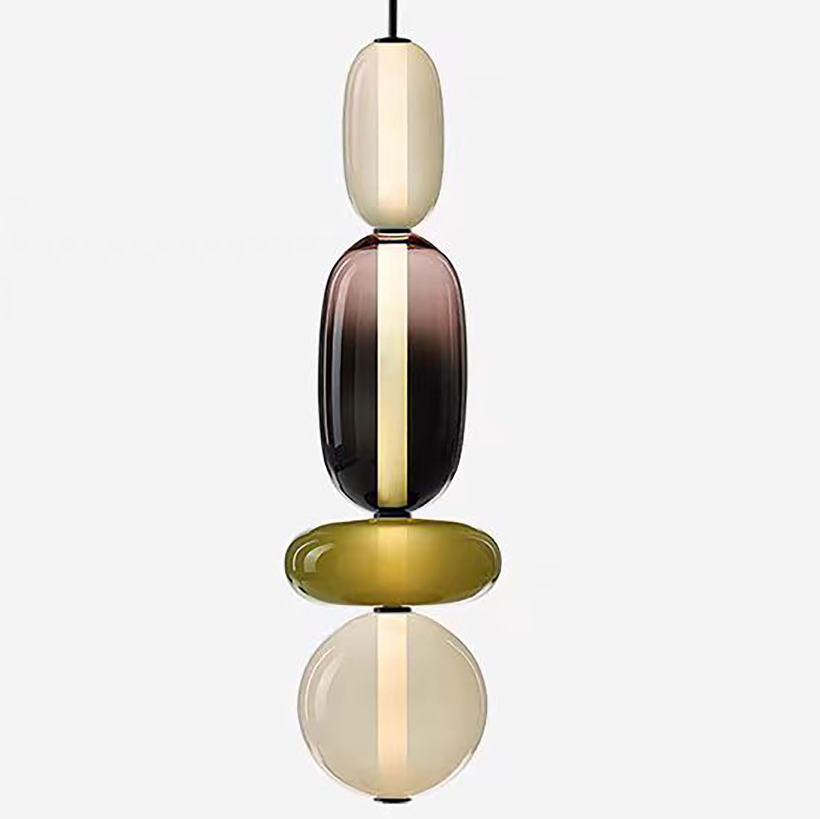 Lustre en verre multicolore pour illuminer un séjour sombre