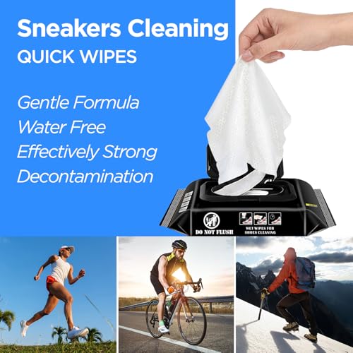 Shoe wipes 2 Pack 60 Pcs Sneaker Wipes Cleaner Quick Wipes Travel Portable Removes Dirt, Stains2