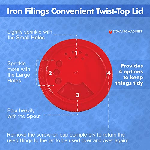 Dowling Magnets Iron Filings Variety Pack, 3 Jars (Fine, Medium, Coarse), 12 Ounces Each (731050) #TOP6
