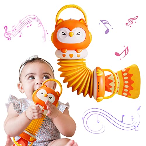PRAGYM Baby Toys 612 Months, Montessori Toys for 1 Year Old Toddlers, Educational Owl Accordion