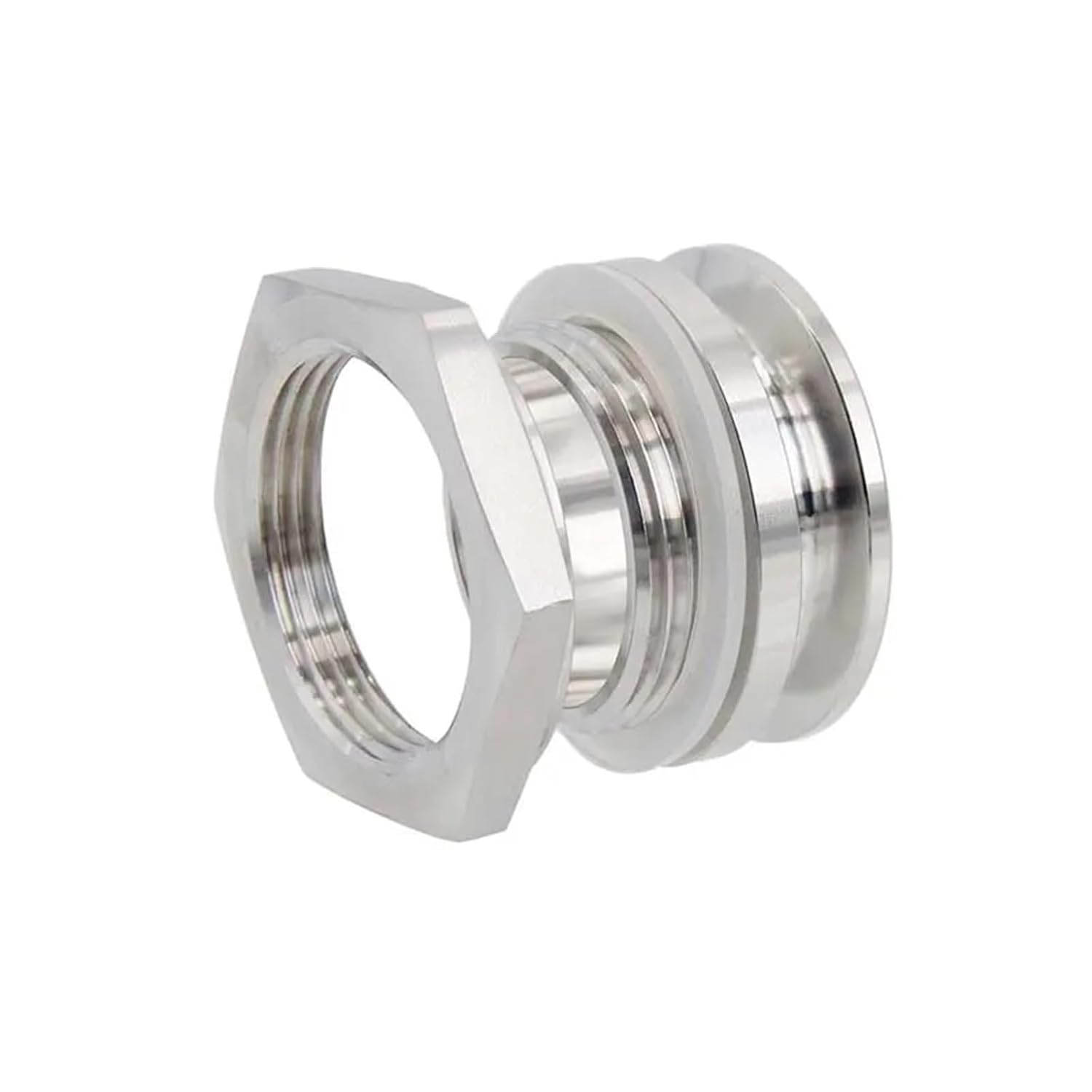 Kettle Retrofit Part Weldless Bulkhead 1.5inch Tri Clamp 304 Stainless Steel Double TC 41mm Hole Required n(41mm Hole Punch)