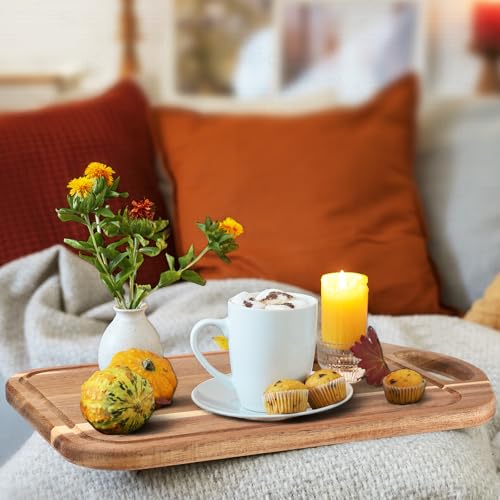 Juego de 10 tablas de cortar de madera Acacia con mango miniatura 6