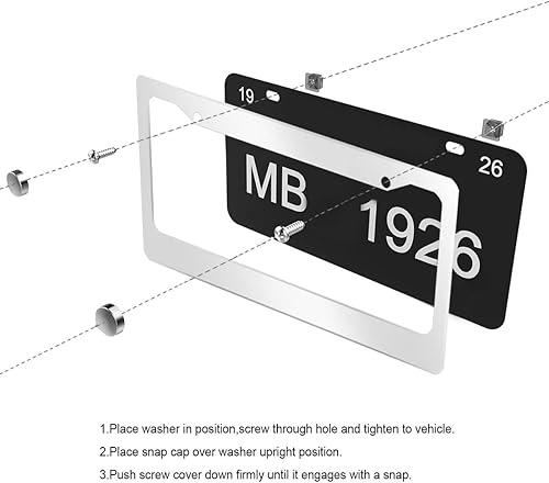 Miniatura 5 de Marco de matrícula personalizado, personaliza tu propio texto, accesorios de metal divertidos para automóvil, soporte para placa de matrícula