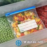 com-four® 30x Torebki do mrozenia 6L z zamknieciem, Wielokrotnego uzytku
