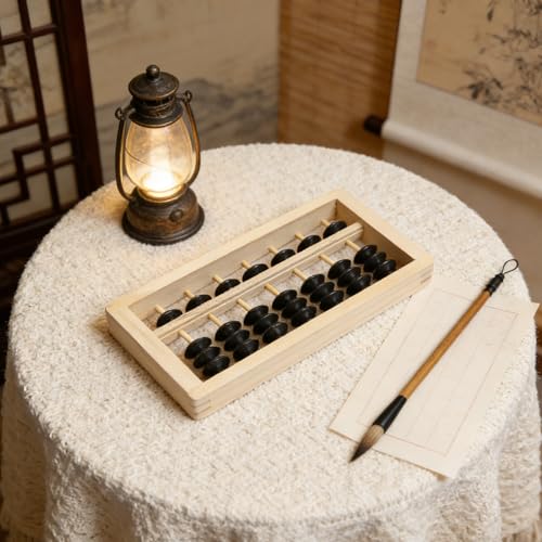 Image of Mini Wooden Abacus Decoration Abacus Photo Prop Miniature Ornament for Desktop Decoration Home Teacher Education Tool DIY Model Display 6.10 X 3.07 X 0.78 in