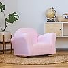 Amazon.com: Gingham Rocking Chair for Kids – Soft Microsuede Upholstery ...
