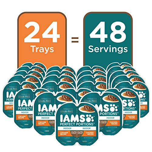 IAMS Perfect Portions Indoor Wet Cat Food Cuts in Gravy - Chicken Flavour, 75g Tray (24 Pack) - Image 3