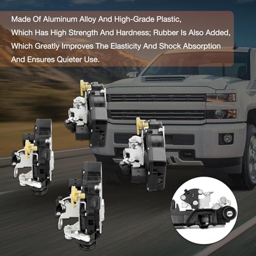 Image of Door Latch Lock Actuator Motor Compatible with Chevy Suburban Tahoe Avalanche Silverado GMC Sierra Yukon Cadillac Escalade 2007-2009 4pcs Latch Lock Kit Replaces 931-303 931-304 931-108 931-109