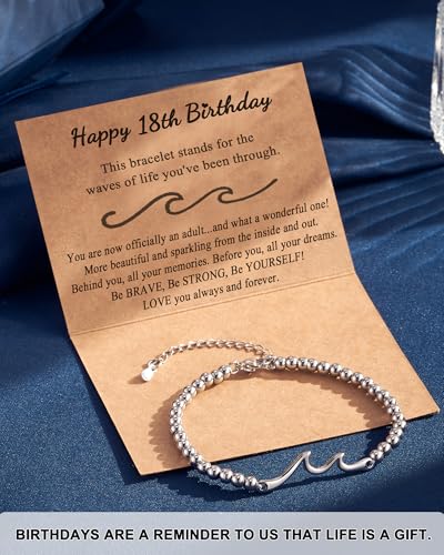 Tarsus Birthday Gifts for Women, Through The Waves of Life, Birthday Bracelet for Women Friend Sister Daughter Mom Grandma...3