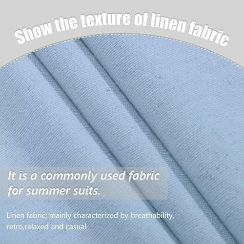 Image of Men's Linen Suit 2 Piece Slim Fit Summer Beach Wedding Prom Party | Breathable,Linen Blazer Suit Set,for Beach Weddings,Groom Wear,Prom and Outdoor Parties,Business Casual,Vacation Daily Wear