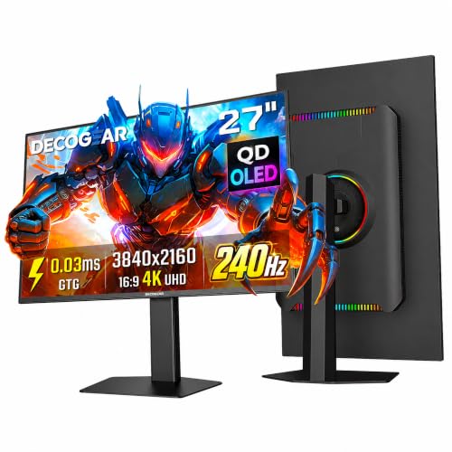 Image of Deco Gear 27 inch 4K UHD QD-OLED Gaming Monitor, 240Hz, 0.03ms GTG, 3840x2160