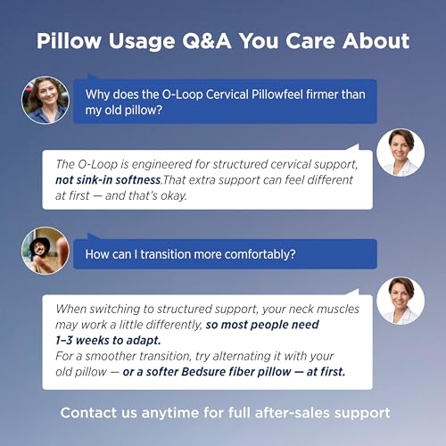 Image of Bedsure Cervical Neck Pillow - Ergonomic Memory Foam Pillows for Side & Back Sleepers, Orthopedic Shape Gently Supports Head & Neck, Shoulder Pain Relief for Deeper Sleep Cloud Pillow