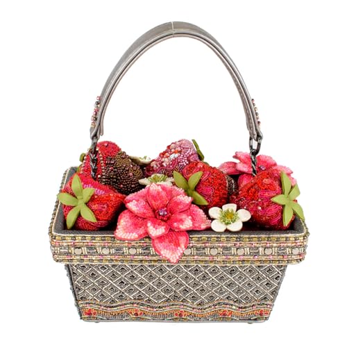Mary Frances Women's Berry Beautiful Beaded Handbag Strawberry Basket Top Handle Bag, Multicolor, 7.75 x 5 x 4 Inches3