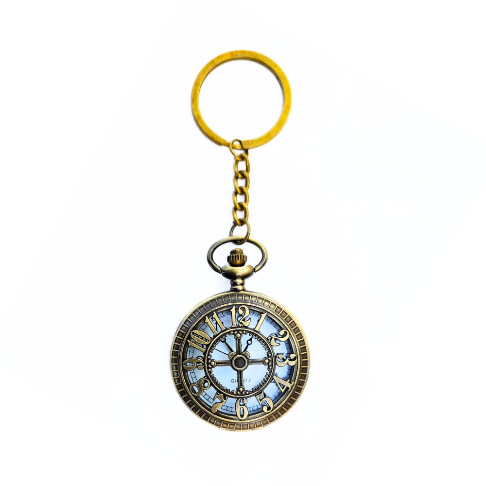 Royal Pocket Watch Clock Keychain Metal | Antique Style Classic Keychain | Marvel Avenger Keychains | Anti-Rust Retro Vintage Pocket Watch Gift Keychain for Men,Boys, Girls, Bike,Friend, Sister-image-4