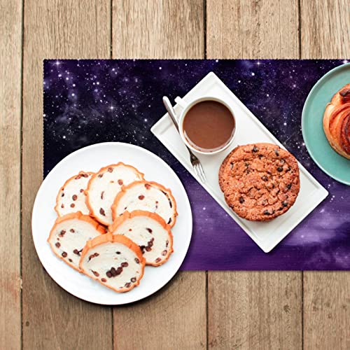 Set de table résistant à la chaleur galaxie violet lavable et durable - 7