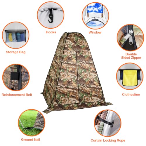 Anngrowy UPF50+ Tienda de Ducha Plegable de 7FT, Refugio Extra Grande para Privacidad miniatura 2
