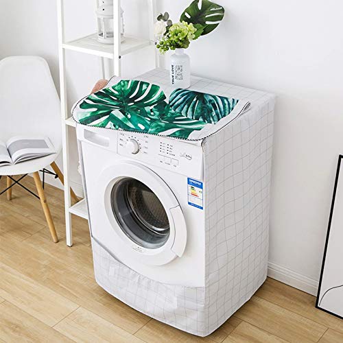 Housse de revêtement en argent à l’épreuve de l’eau et protection solaire pour machine à laver avec housse en forme de fleur et passeport 60 x 57 x 85 cm