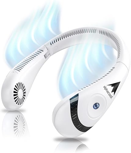 Miniatura 2 de AlphaCool Ventilador de cuello portátil, aire acondicionado de cuello recargable, ventilador de enfriamiento personal, hasta 12 horas de enfriamiento
