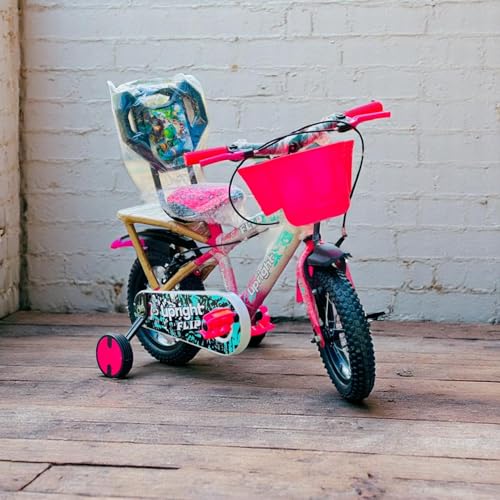 CLIFF CROXS Steel Frame 14T Road Cycle for Kids with Adjustable Seat & Bicycle Backrest,Training Wheels (90% Assembled) for Boys & Girls Ideal for Age Group 4-6 Years (Pink White 14inch) - Image 3