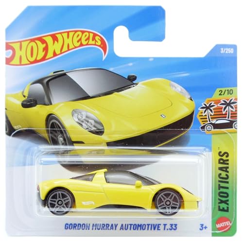 Hot Wheels Gordon Murray T.33 1:64 Supercar amarillo miniatura 1