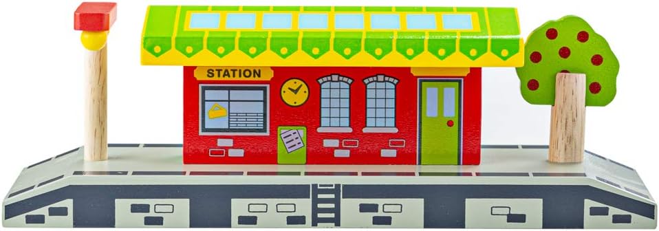 Bigjigs RailVillage Station - Other Major Wooden Rail Brand