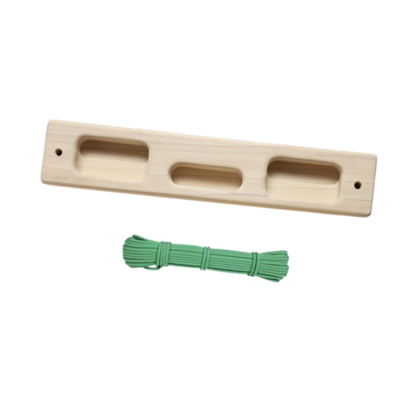 Yiju Climbing Hangboard Rock Climbing Training Wooden Hang Board Finger Training Board Home with Hanging Rope Finger Strengthener