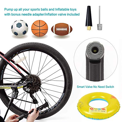 Youyoute Bike Repair Kits With Pressure Gauge Pump, Mini Bicycle Pump 120 Psi With Smart Valve, Fits Schrader Presta, Bike Flat Tire Repair Tools With Bag (Upgrade Smart Valve + Pressure Gauge) #TOP5