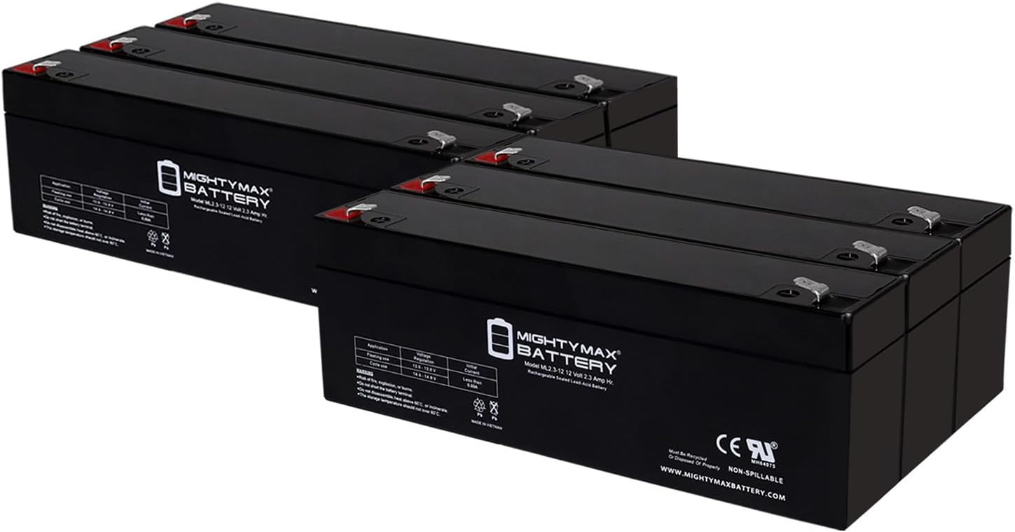 Mighty Max Battery 12V 2.3AH F1 SLA Replacement Battery Compatible with Ryton AGM RT1223-6 Pack