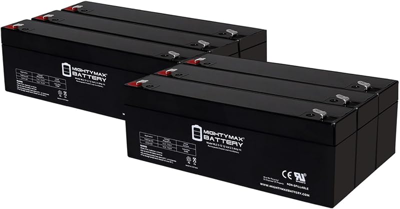 Bateria Selada SLA AGM Mighty Max Battery ML2.3-12 12 V 2,3 Ah com terminal F1 para ATV – Kit com 6 unidades
