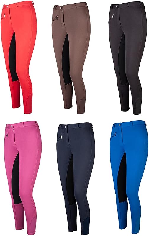 PFIFF Thea Pantaloni da equitazione con rinforzo integrale, pantaloni da equitazione per bambini