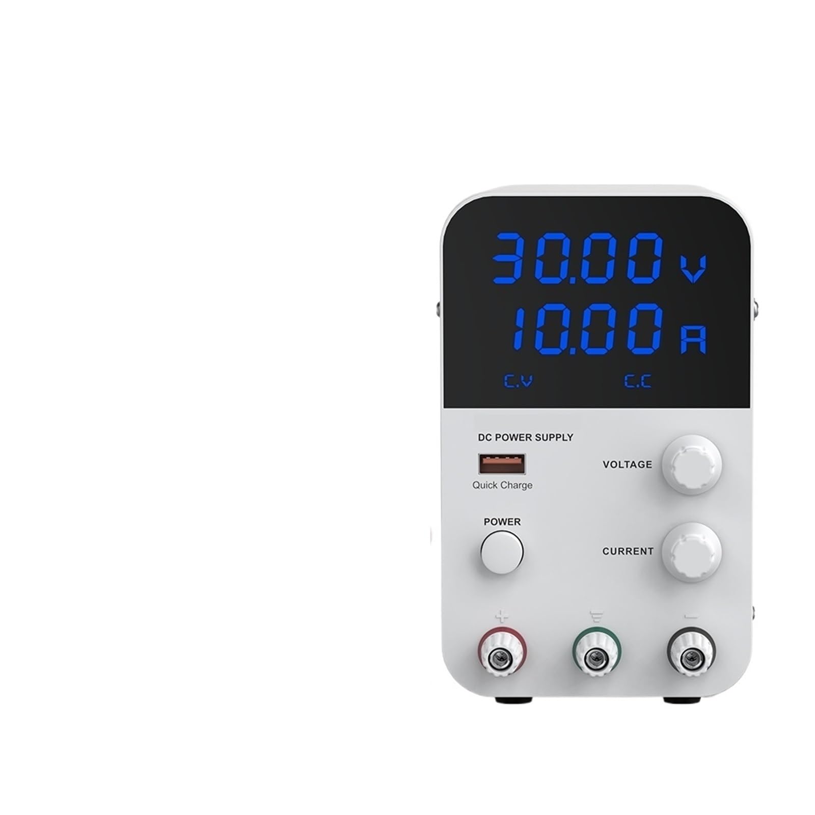 Fuente de alimentación de 30V 10A CC Ajustable 60V 5A 120V 3A Fuentes de alimentación de Laboratorio for reparación de teléfonos Fuente de alimentación (Color : GPS3010D White)