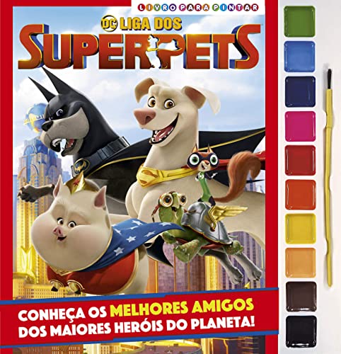 DC Liga dos Superpets Livro para pintar com aquarela: